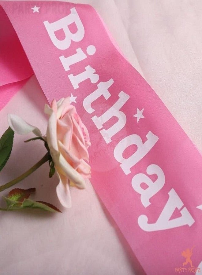 Fun Affairs Elegant Birthday Girl Satin Sash Pink White 13th, 16th,18th, 21st Favors Decoration Sash for Girls Birthday Party, 1pc - Image 4